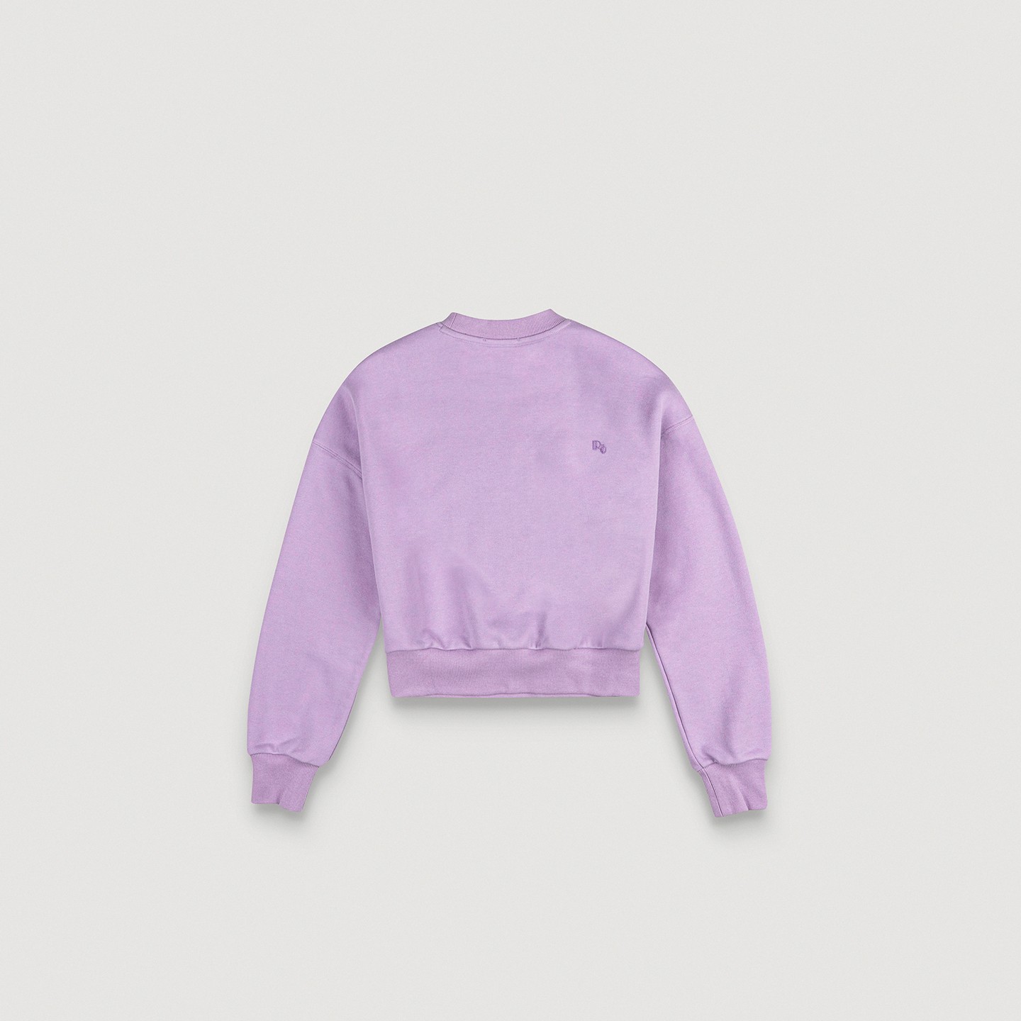 Cropped Signature Embo Sweat Shirt (Purple)