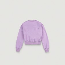 Cropped Signature Embo Sweat Shirt (Purple)