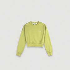 Cropped Sweat Shirt (Light Green)