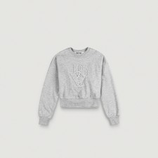 Cropped Cut Off Sweat Shirt (Gray)