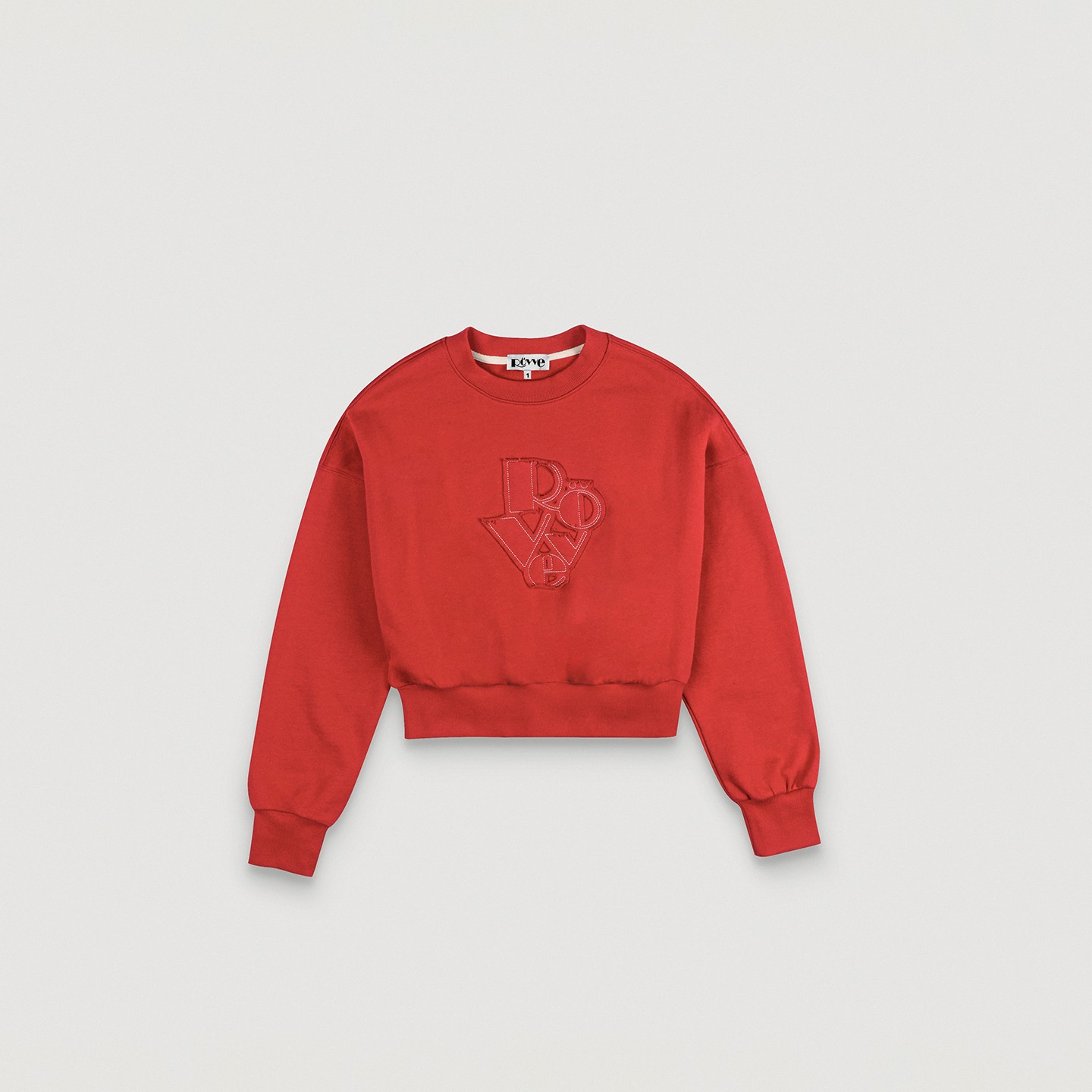 Cropped Cut Off Sweat Shirt (Red)