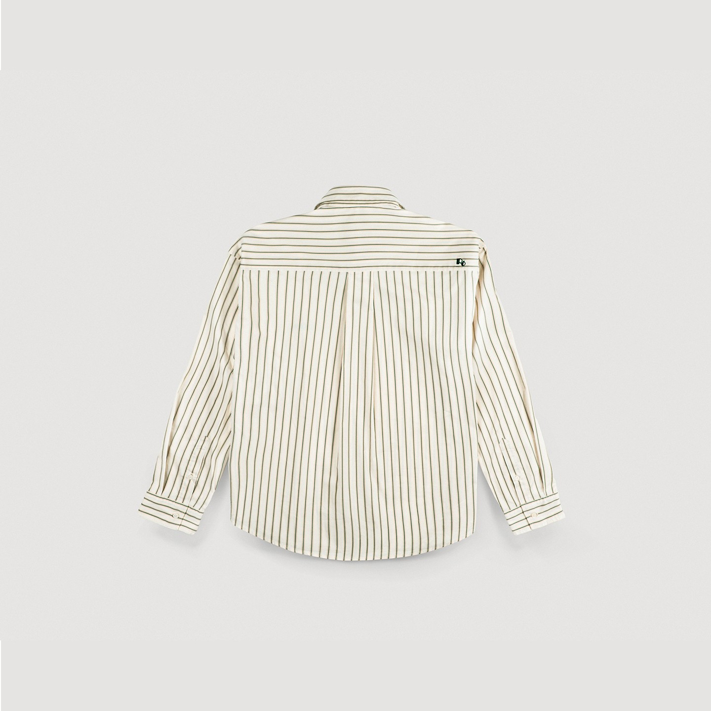 Cotton Stripe Shirt (Green)