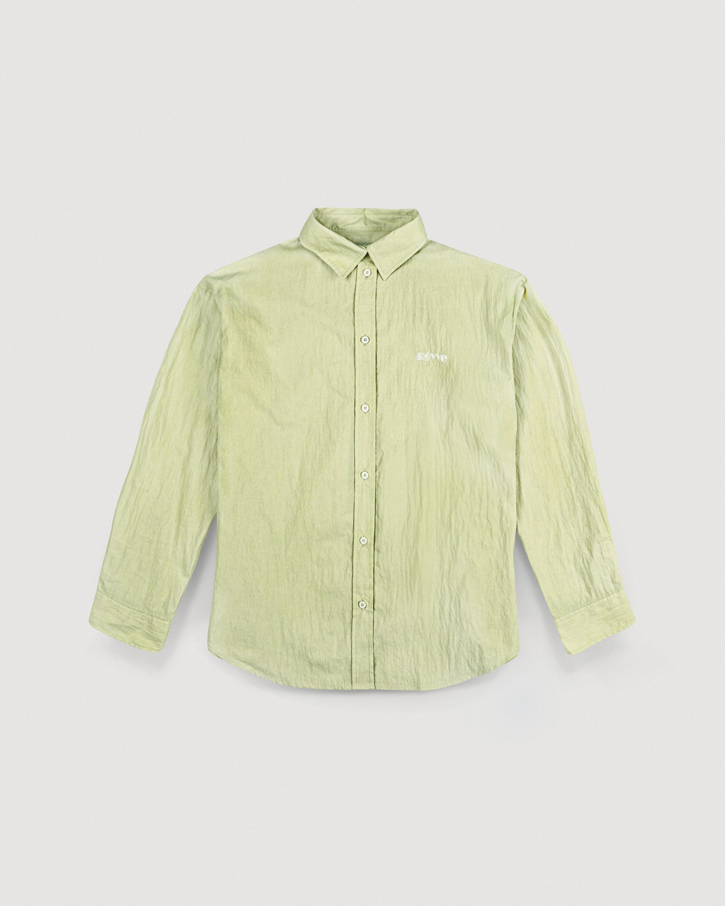 Washed Cotton Nylon Shirt (Light Green)