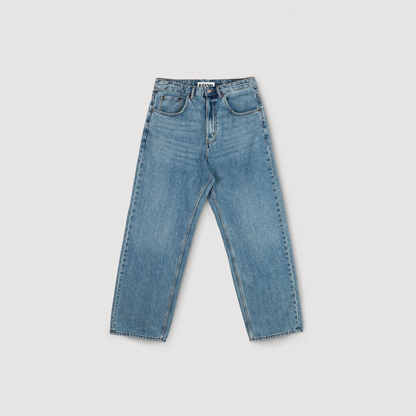 Washed Denim Pants (Mens, Light Blue)