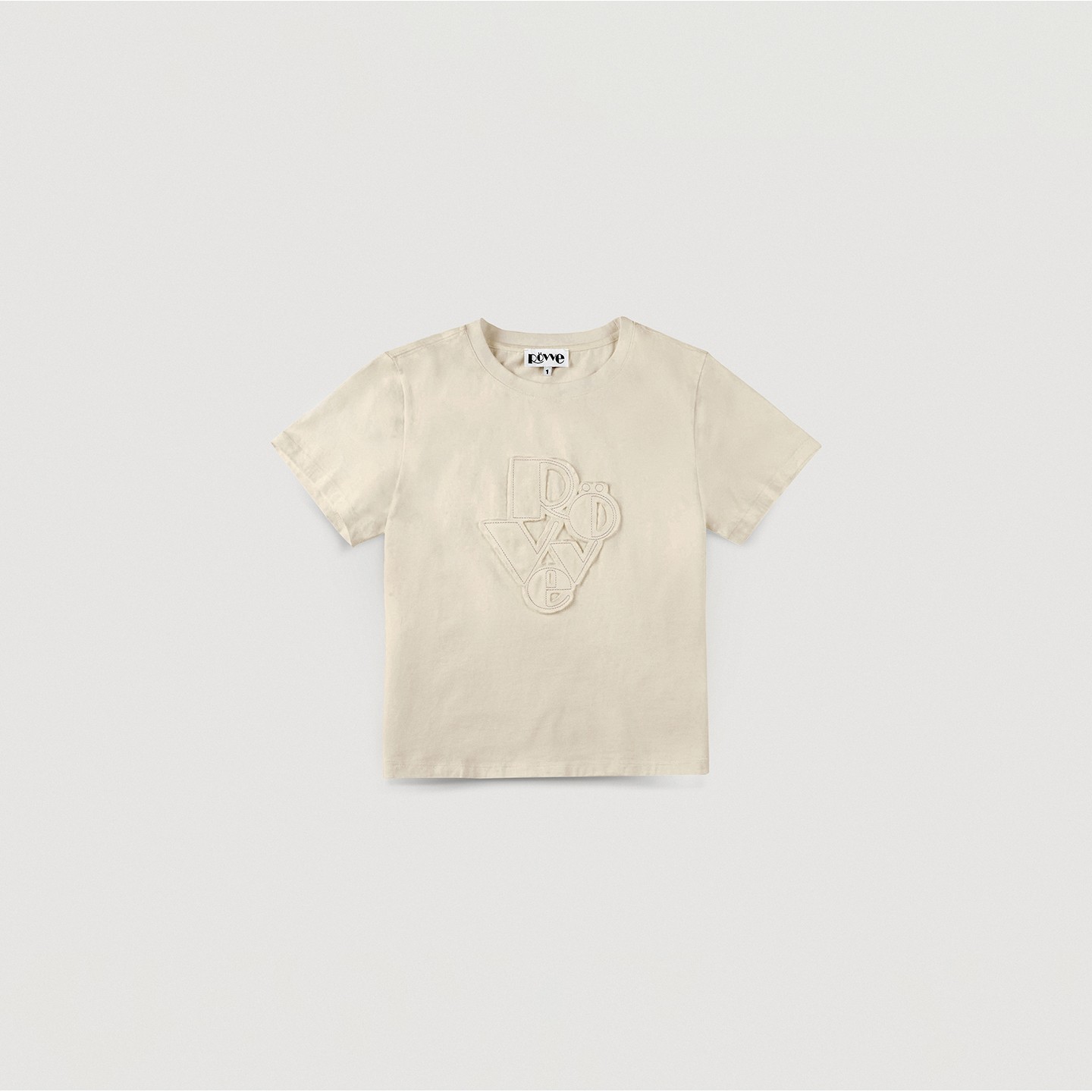 Woman Cut Off T-shirt (Beige)