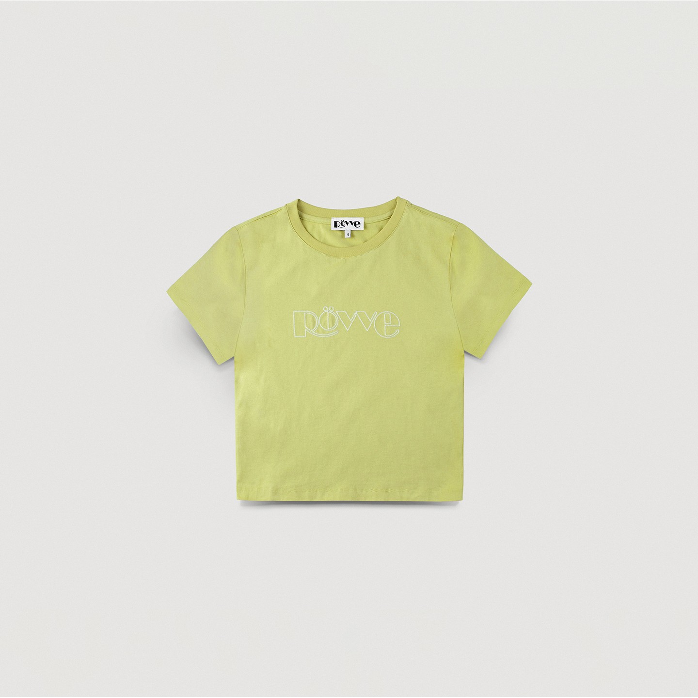 Cropped Needle Point T-shirt (Light Green)