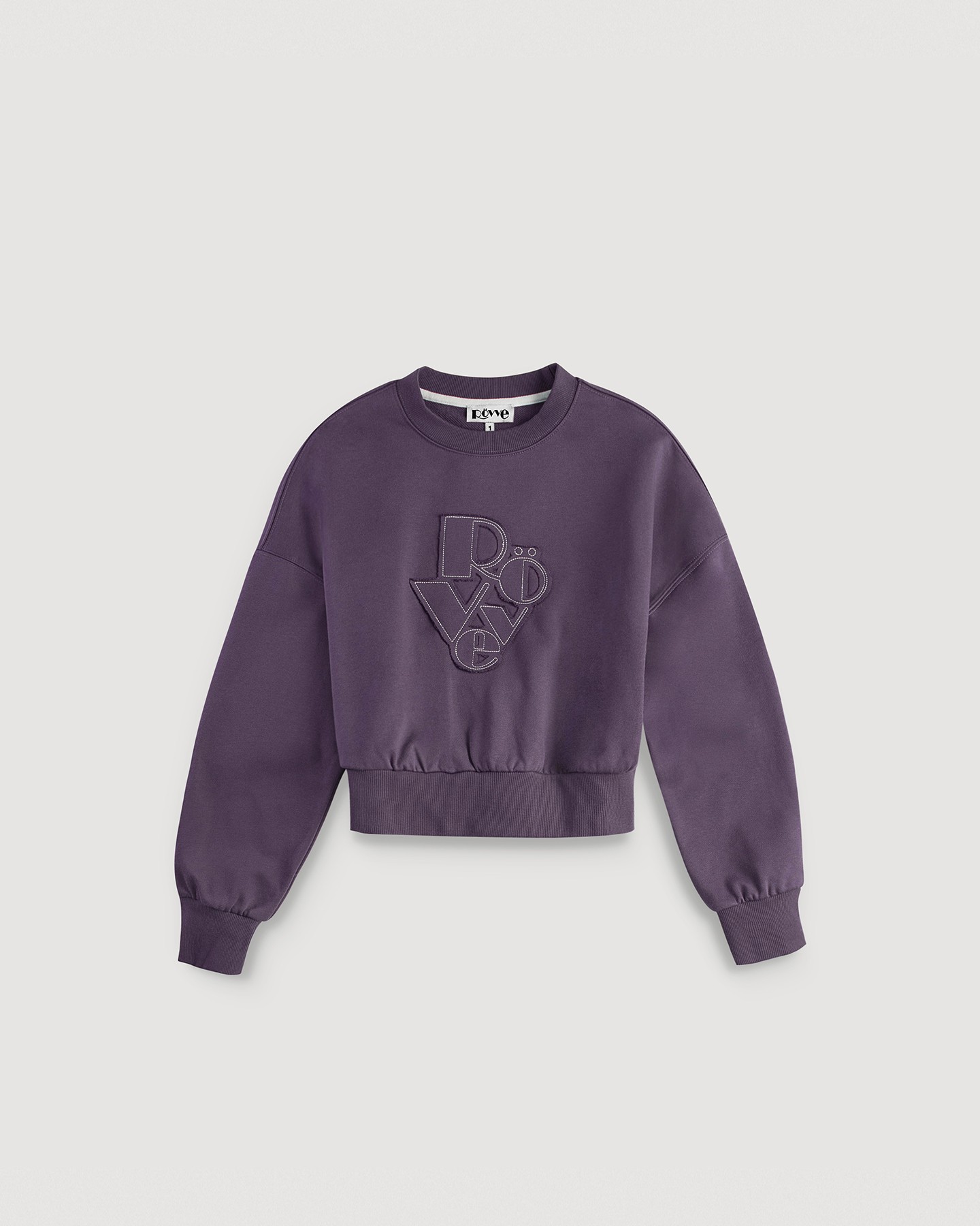 Crop Cut Off Sweat Shirt (Deep Purple)